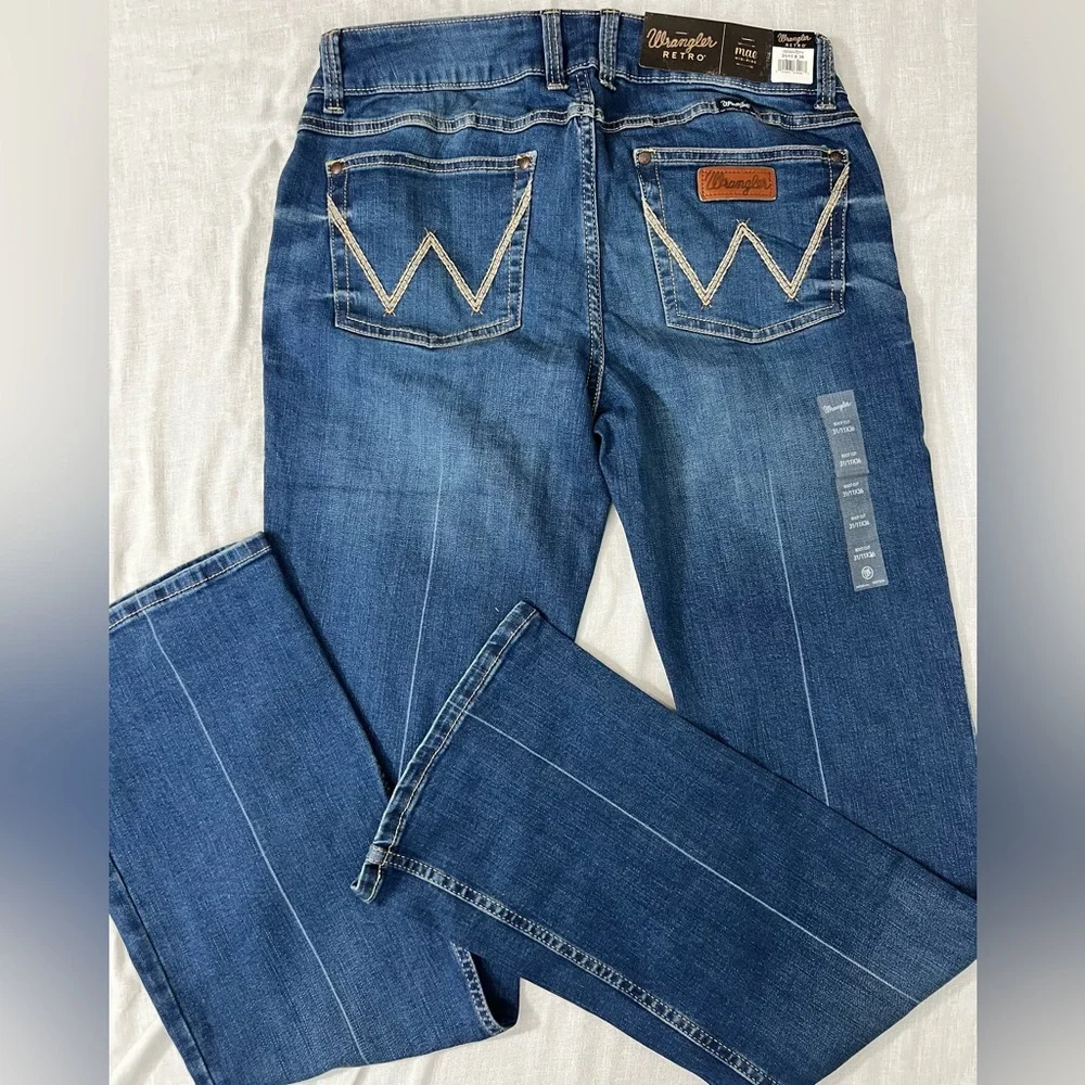 Wrangler Retro 31/11X36 Women's Classic Blue Boot Cut Jeans Mid-Rise NWT #7 - Picture 6 of 13